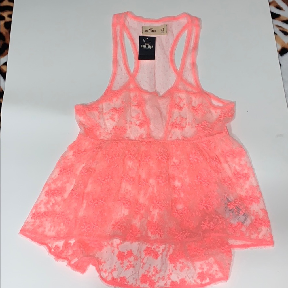 Hollister see through lacey blouse